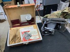 Vintage Polaroid Land Camera Model 110A W/Case and accessories Not Tested