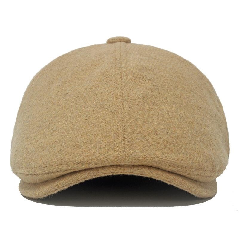 Men Retro Wool Blend Newsboy Cap Adjustable Hat Casual  display picture 2