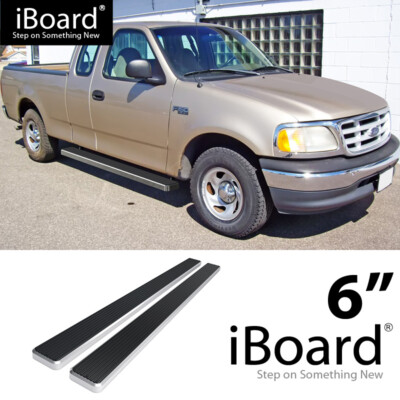 APS Running Board Step 6in Silver Fit Ford F150 F250 Light Duty Super Cab 99-03