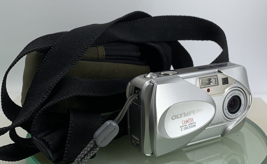 Olympus CAMEDIA 350 Zoom 3.2MP Digital Camera - Silver for sale