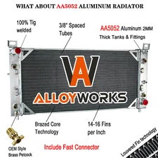 CC2537 3 Row Radiator For 2001-2002 Chevy Silverado GMC Sierra 2500 HD 3500 8.1L