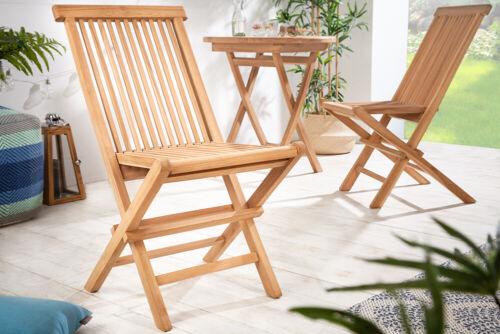 Massiver GartenStuhl Empire Teak TeakHolz KlappStuhl BalkonStuhl Hochlehner - Bild 2 von 10