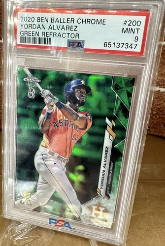 2020 Topps Chrome BB (PSA 9) “Green” (#/99) - Yordan Alvarez - Rookie - #200