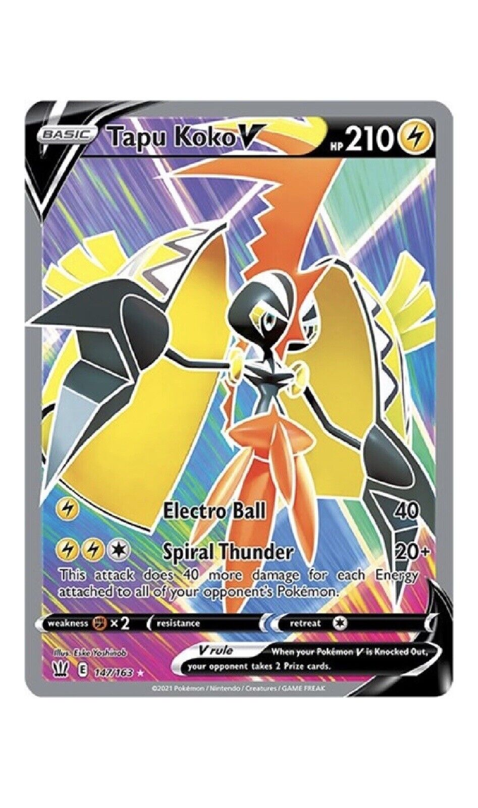 Tapu Koko V (147/163) [Sword & Shield: Battle Styles]