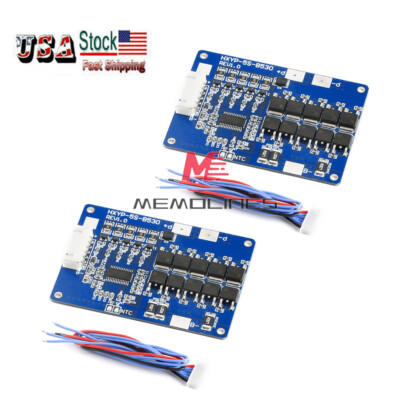 2PCS 5S Li-Ion Battery 18650 Charger BMS Balance Protection Board 30A Max 45A US