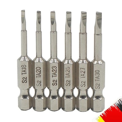 6pcs Magnetic Triangle Screwdriver Bits S2 Steel 1/4 inch Hex Shank Bit Set