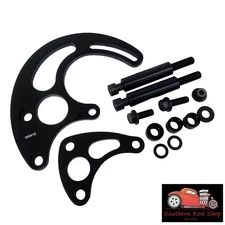 Big Block Chevy Black Aluminum Power Steering Bracket Long Water Pump 396 454