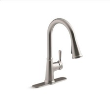 KOHLER Tyne Single Pull-Down Sprayer Kitchen Faucet Vibrant Stainless R21415-VS