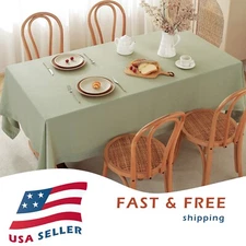 Rectangle Tablecloth - 100% Pure French Linen Durable Stonewashed Table Clothes