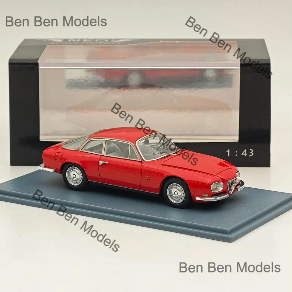 NEO SCALE MODELS 1/43 Alfa Romeo 2600 SZ 1967 Resin Car Limited Collection Red - Image 3 of 4
