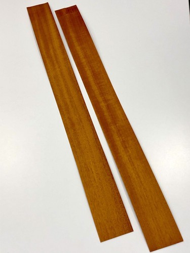 2x Mahogany Raw Wood Veneer Sheets 3.75 x 41 inches 1/42nd