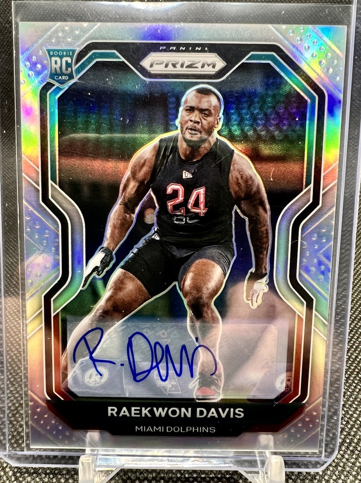 2020 Panini Prizm Raekwon Davis Rookie Silver Auto #341 - DOLPHINS RC