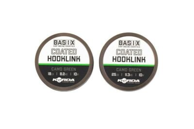 Korda Basix Coated Hooklink 18 & 25lb Sizes / Carp Fishing - Fishing Supplies 