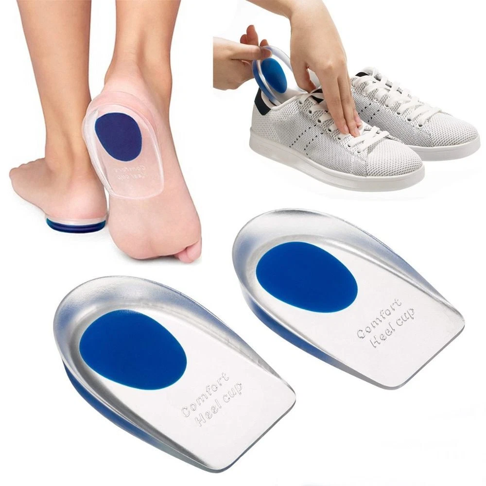 Relieve Foot Pain Shoe Pad Heel Inserts Insole Gel Silicone Heel Cushion