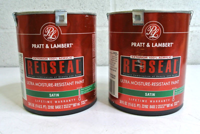 2 Pratt & Lambert 30oz Exterior Redseal Ultra Resistant Paint Satin Z3192 Base 2