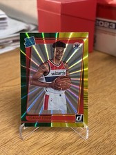 Isaiah Todd 2021-22 Donruss Rated Rookie Green & Yellow Laser Holo #237 Wizards