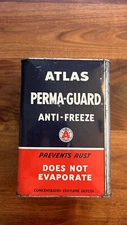 Vintage Atlas Perma-Guard Antifreeze Metal One Gallon Can - Gas Oil Advertising