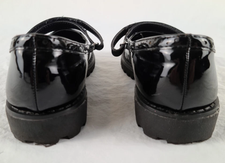 Смесь No 6 туфли молодежный размер 2 Lucy Mary Jane черный лакированная кожа крюк и петля - Изображение 3 из 4