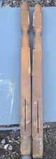 2 Turned WOOD 39” Tall Newel Bed POST Column ARCHITECTURAL SALVAGE Finial