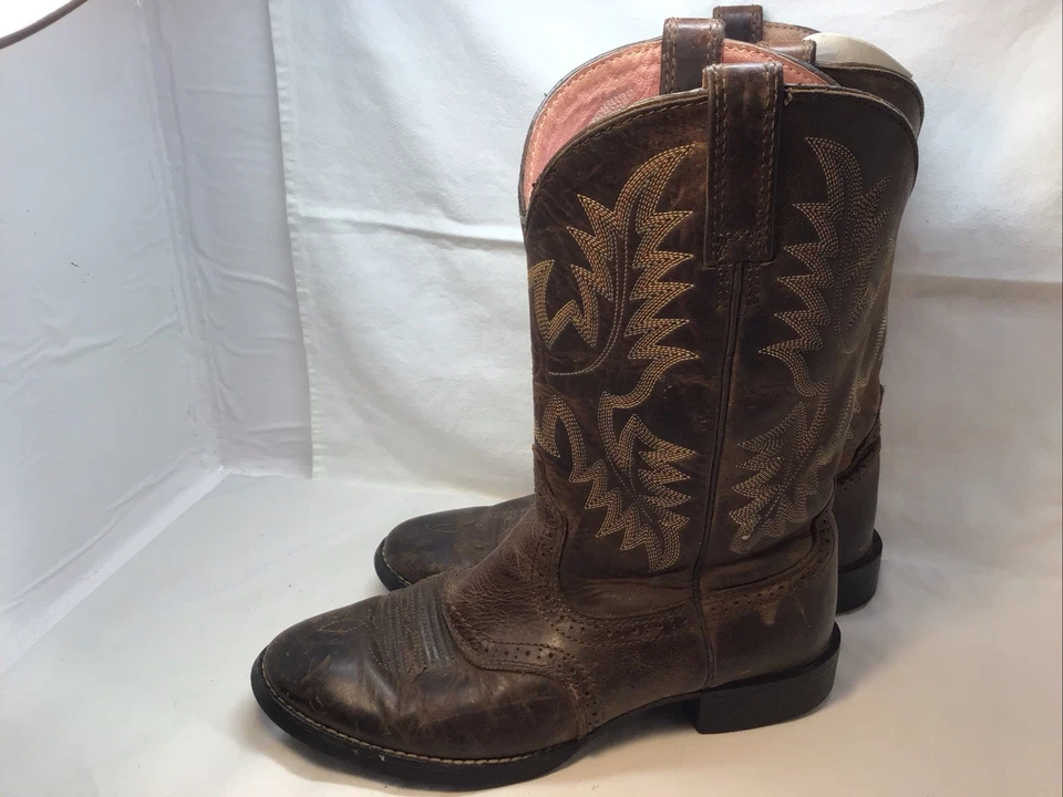 Bota vaquera occidental de cuero marrón para mujer Ariat 7.5B 1000160s Foto 2 de 4