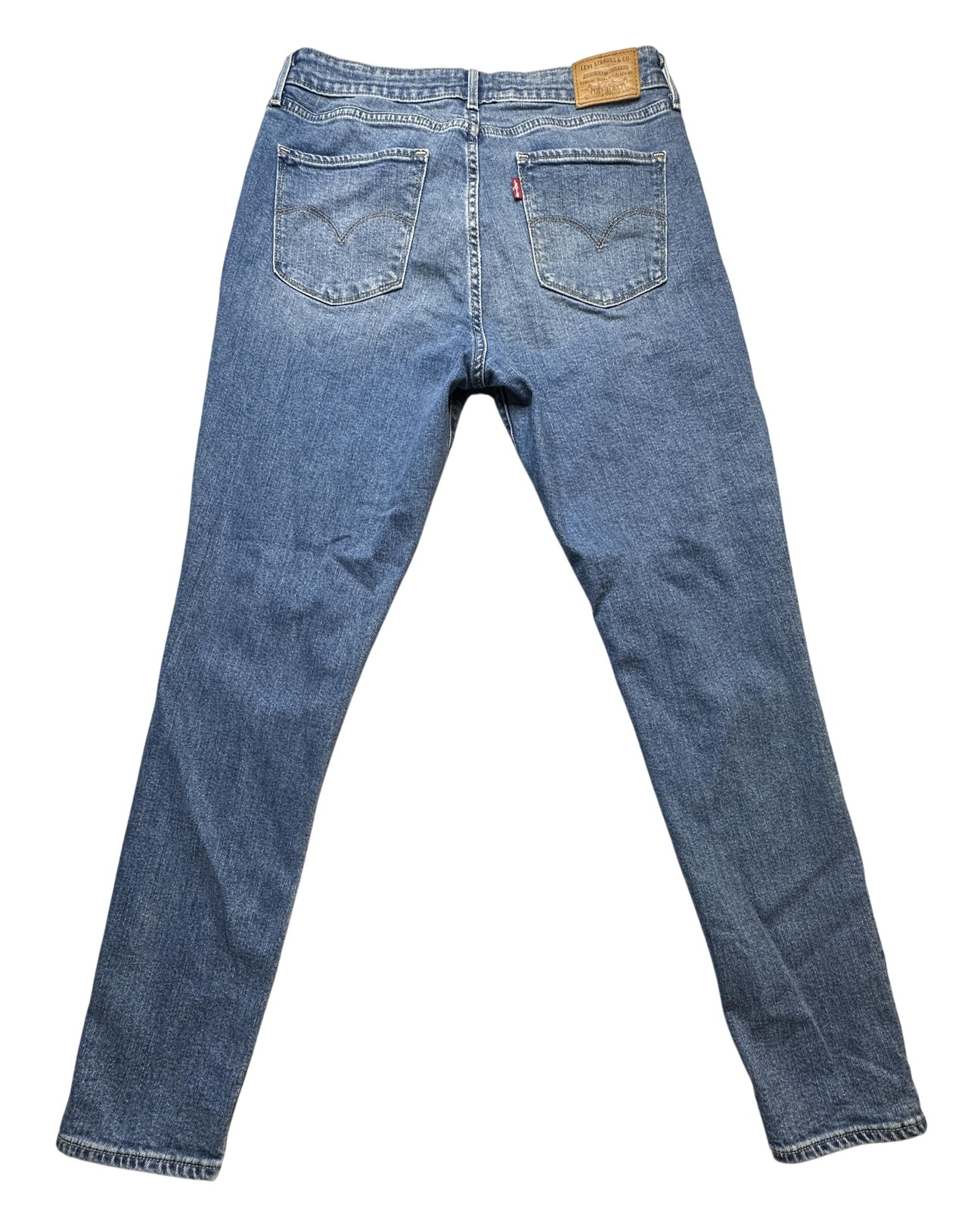 Womens 31x28 Blue Distressed Medium Wash Denim