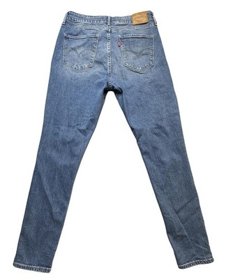 Levis 721 High Rise Skinny Jeans Womens 31x28 Blue Distressed Medium Wash Denim