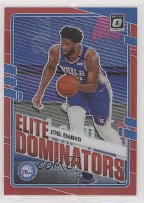 2020 Panini Donruss Optic Elite Dominators Red Prizm 60/99 Joel Embiid #25 1a3