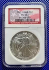 2003 _ NGC _ Silver Eagle S$1 _ MS69 _  #555703-058 _ Milk Spots