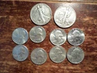 $3 Face Value 90% Silver ~ 1942 D ~ 1943 Walking Liberty ~ GEM 1964 Quarters