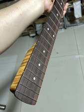 SS 21 frets Roasted flame Maple Electric bass neck P bass neck nut 42mm 34inch