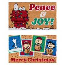 Gertmenian Peanuts Snoopy 2x3 Coir Doormat 2-Pack - Front Door, Garage Mat