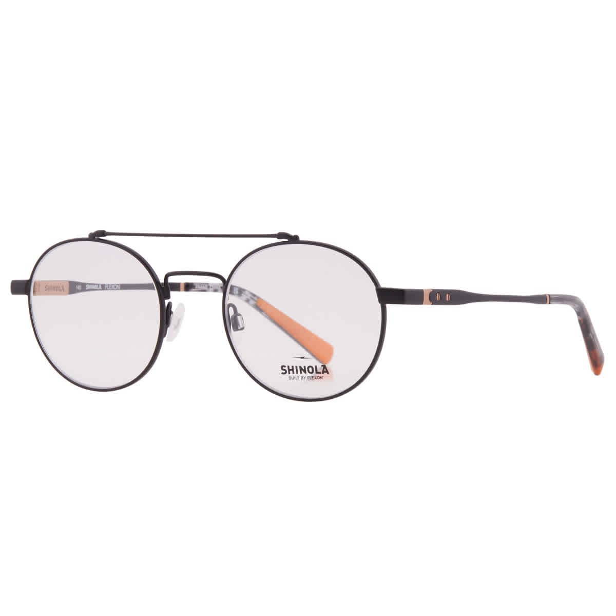 Shinola Demo Round Unisex Eyeglasses SH21001 001 49 SH21001 001 49