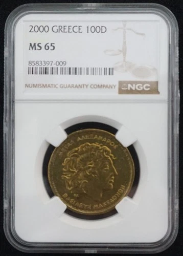 GREECE 2000 - One Hundred 100 Drachmes - KM# 159 - NGC MS 65