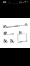 5 Pcs Towel Bar Set Bathroom Hardware Set Brushed Nickel Bath Accessories