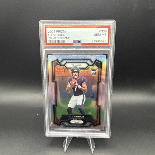 2023 Panini Prizm C.J. STROUD #339 Rookie SILVER PRIZM PSA 10 GEM MINT Texans