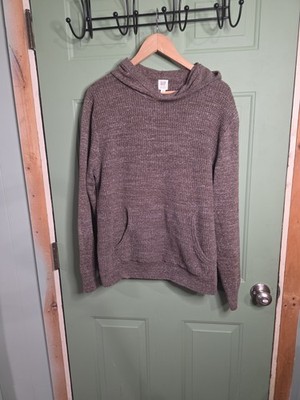 Mens sz L GAP Good Life Waffle ,Hooded,Kangaroo Pocket Sweater 