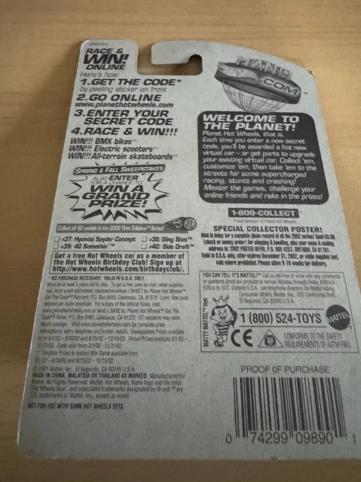 2002 Hot Wheels #051 40 Somethin' First Editions 39/42 S48 - Image 2 of 2