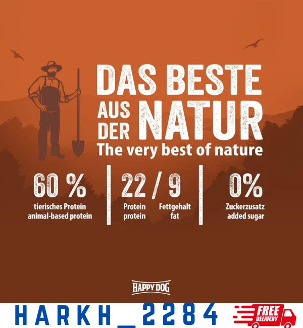 Happy Dog NaturCroq 15kg – Hundefutter Adult Trockenfutter mit Rind & Reis - Bild 3 von 4