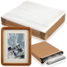 40 Pack Shipping Boxes for Picture Frames 8x10, Include 20 Cardboard Box 20 B...