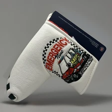 Emergency Nine Golf Cart Blade Putter Cover | Funny Checkered Design NEW