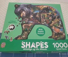 MasterPieces Contours Wildlife of the Woods ANIMALS 1000 Pc Shaped Jigsaw Puzzle