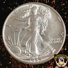 1942 Walking Liberty Silver Half Dollar, Mint State, Brilliant Uncirculated 90%