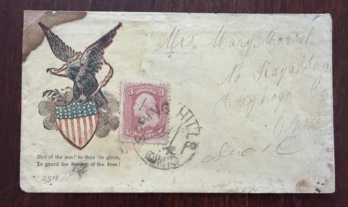 c1860's Civil War Patriotic Cover Spring Hills Ohio