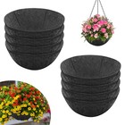 8 Pack 14 Inch Round Fabric Planter Basket Liner Replacement for Hanging Basket