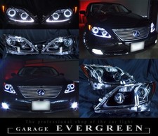 LEXUS LS460 Black Painted LED Angel Eyes Headlights USF