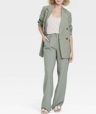 NWT Women  s A New Day Double Breasted Blazer Jacket Green XXL Retail 40
