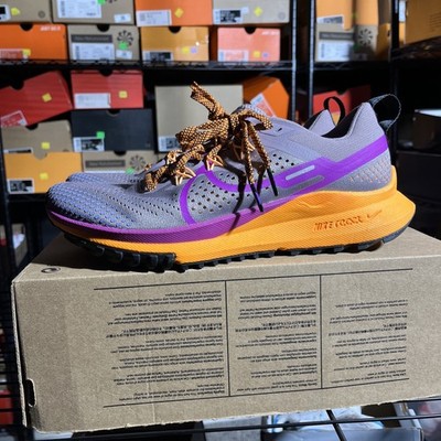 Nike React Pegasus Trail 4 Womens Sz 9.5 Purple Orange Running Shoes DJ6159-500