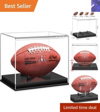 Clear Acrylic Football Display Holder - Removable Stand  Tabletop Design