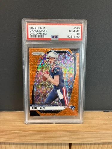 2024 Panini Prizm - Rookie Drake Maye #329 Disco Prizm (RC) PSA 10 Gem Mint