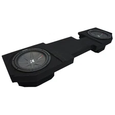 2002 - 2018 Dodge Ram Quad Crew Kicker Bundle CompR CWR10 Dual 10" Sub Box 2 Ohm